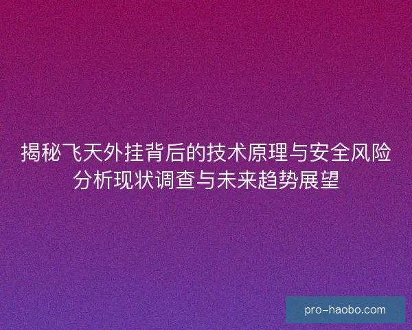 揭秘飞天外挂背后的技术原理与安全风险分析现状调查与未来趋势展望